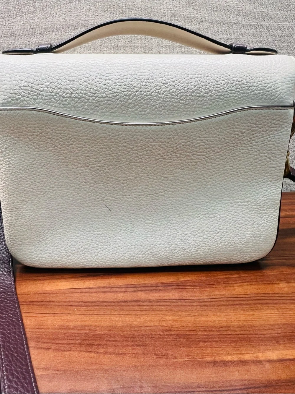 Coach Classic Pebbled Leather Crossbody Bag in Cream
